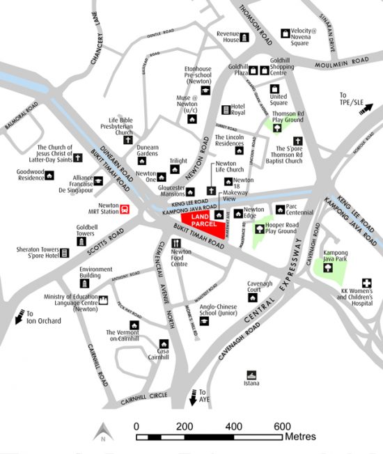 Location map from http://singnewhomes.com/kopar-at-newton-showflat/